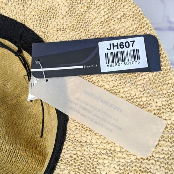 Panama Hat with Faux Suede Band and Adjustable Sweatband - Picture 10 of 12
